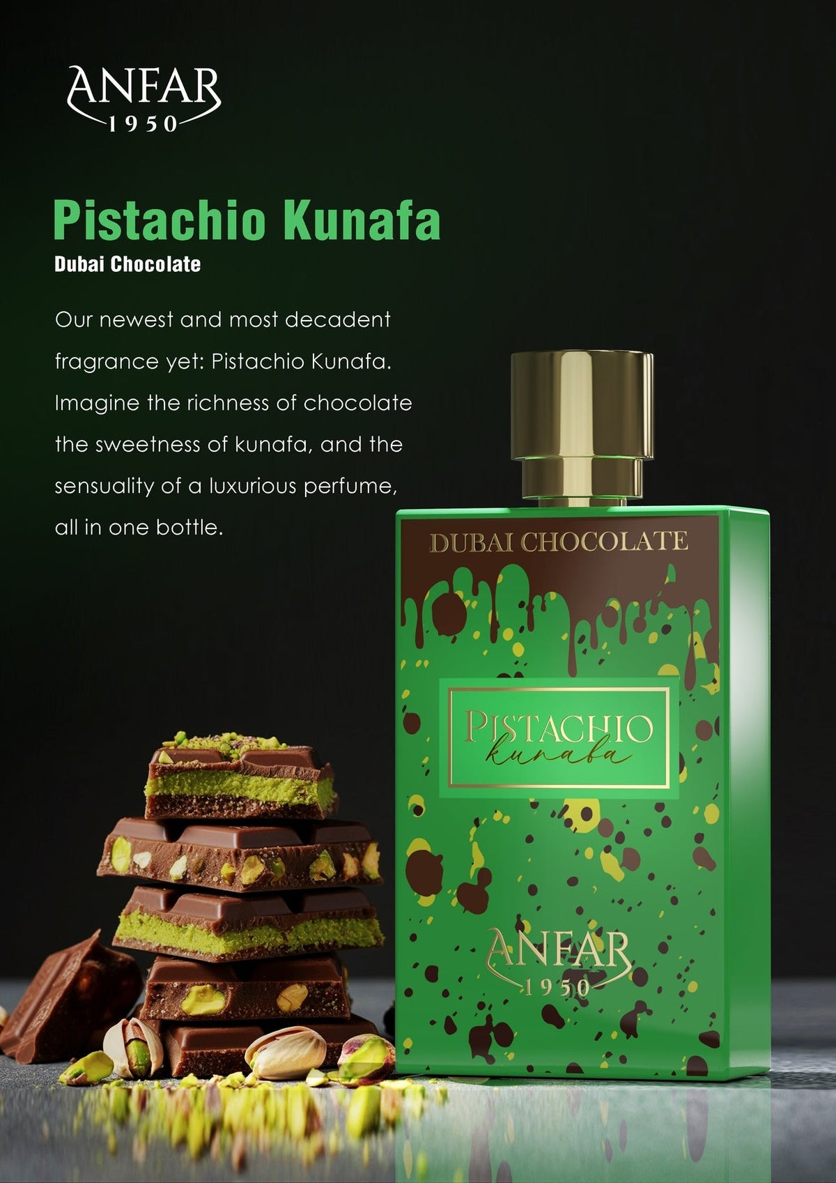 Pistachio Kunafa Dubai Chocolate Extrait De Parfum