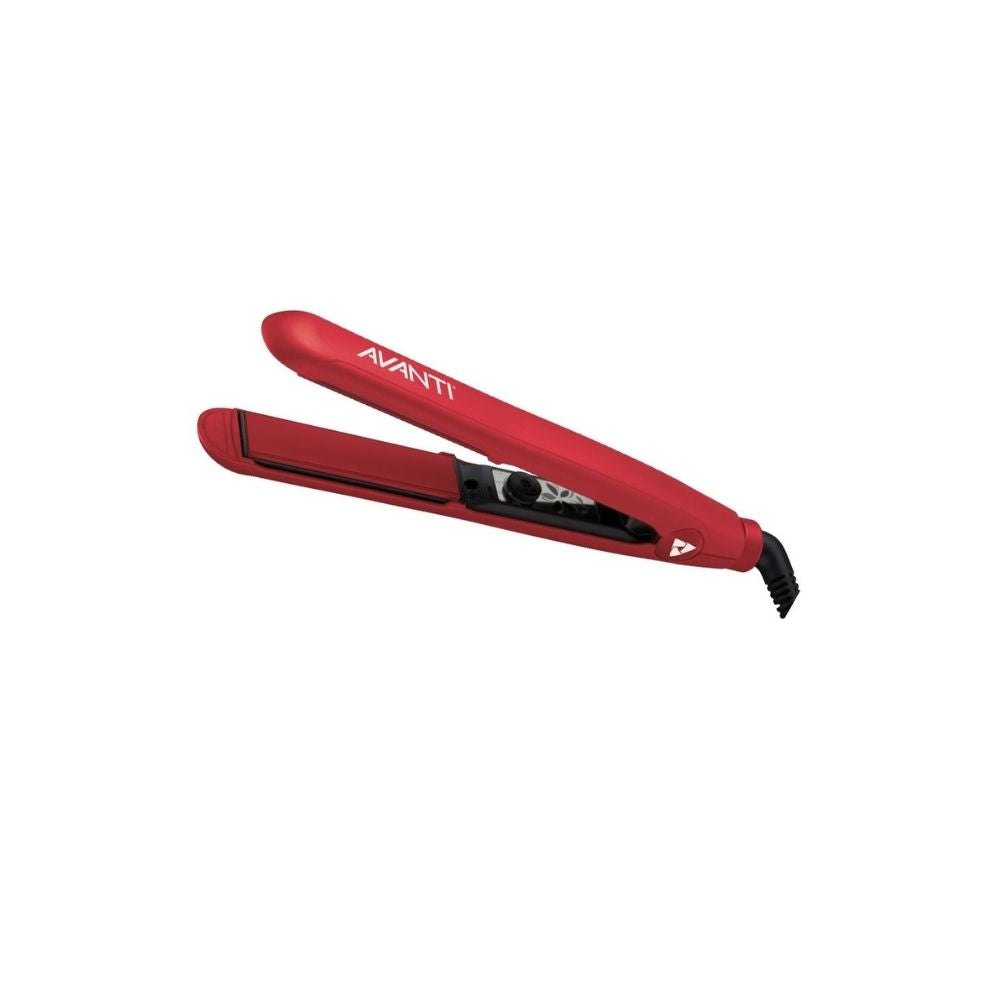 Flat iron in titanium, tourmaline and ceramic, red